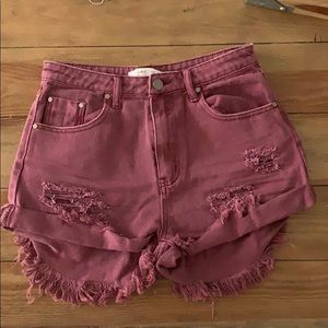 Vici collection maroon/burgundy shorts